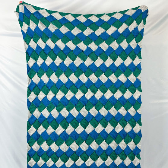 Woven Blanket - Entrelac blanket
1