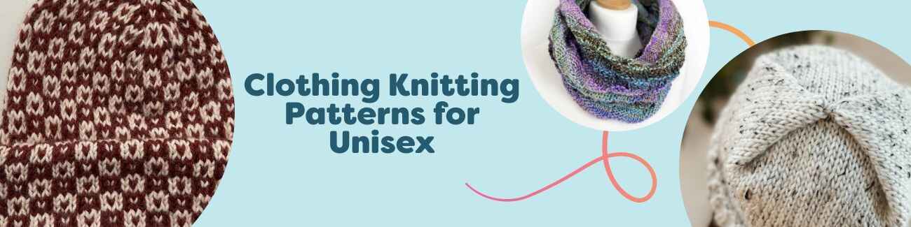 Hobbii unisex clothing knitting patterns featuring beanies, snoods, scarves, and wraps in timeless styles, suitable for multiple skill levels.