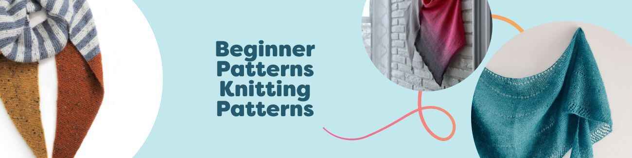 Beginner knitting patterns from Hobbii: simple scarves, shawls, bags, and sweaters shown with soft yarns and easy stitches.