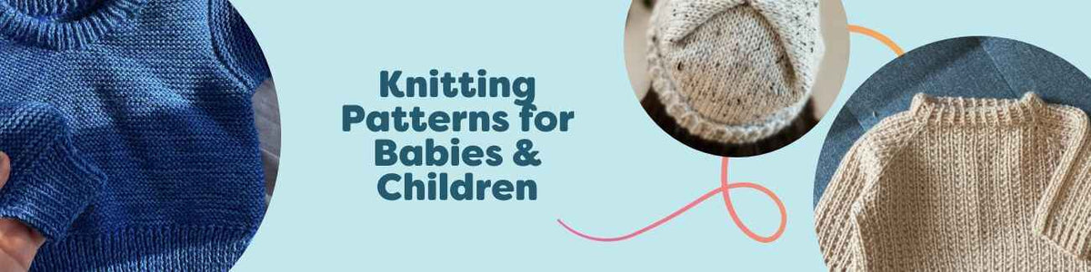 Knitting patterns for babies and children—sweaters, hats, and blankets in soft yarns from Hobbii.