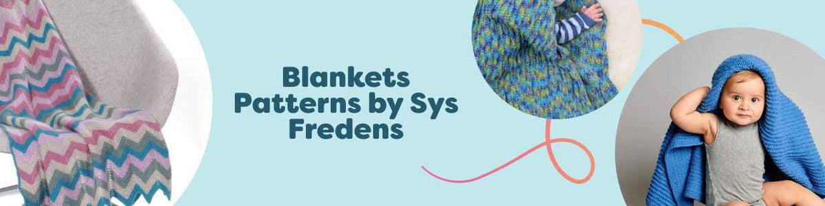Free Sys Fredens blanket patterns from Hobbii: knit and crochet baby blankets and throws, with zig-zag and floral motif options.
