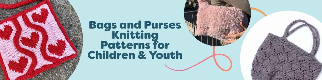 Free kids’ and youth bag and purse knitting patterns from Hobbii—tote, shoulder, and beach bag designs styled for playful everyday use.