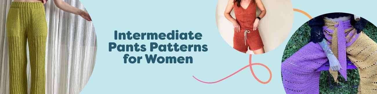 Intermediate women’s crochet pants patterns: trousers, shorts, and wrap pants by Hobbii