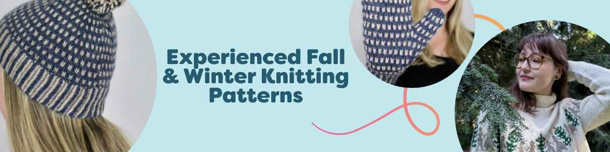 Free experienced fall and winter knitting patterns from Hobbii: cable hat and mittens, warm sweaters (including Christmas and panda styles), and a cozy neck warmer.