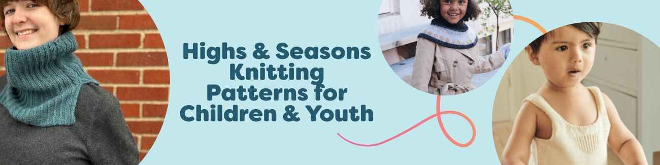Free knitting patterns for children and teens featuring hats, cowls, mittens, and sweaters in soft, colorful yarns from Hobbii