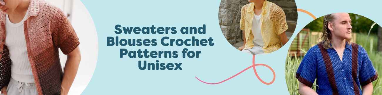 Free unisex crochet patterns: sweaters, hoodies, and blouses from Hobbii, styled in soft yarns for all makers.