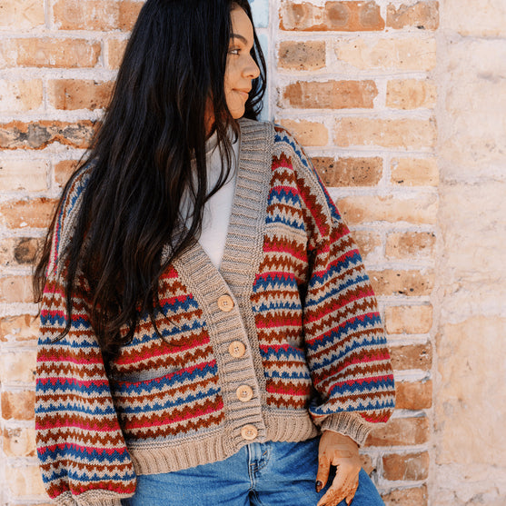 

Ottolie - Chevron Cardigan with Pockets
3