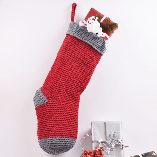 Crochet Ribbon – Christmas Stocking