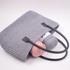 

Ribbon Shopper with a Leather Base – Small
6