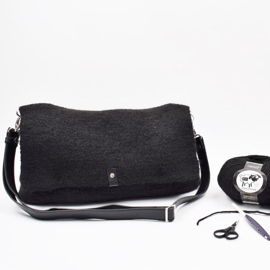 Crocheted, felted bag