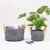 

Felted Basket with Leather Handles
2