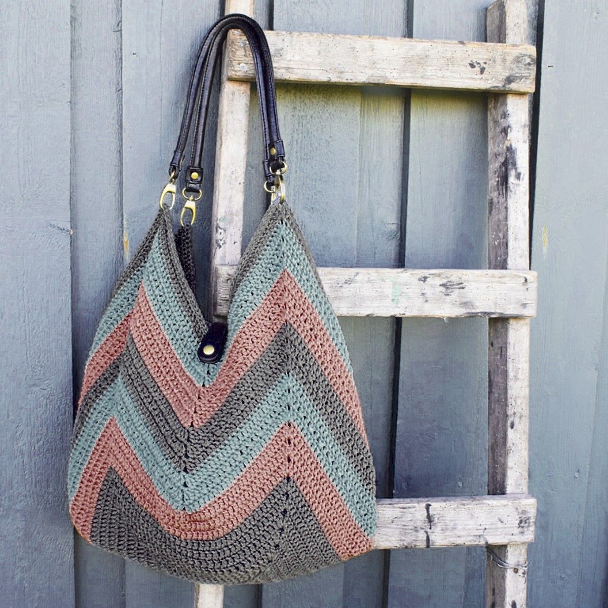 FACADE PATTERN ★ Breeze shopper bag_ecru Breeze Bag by PetiteKnit, cotton and linen yarn kit