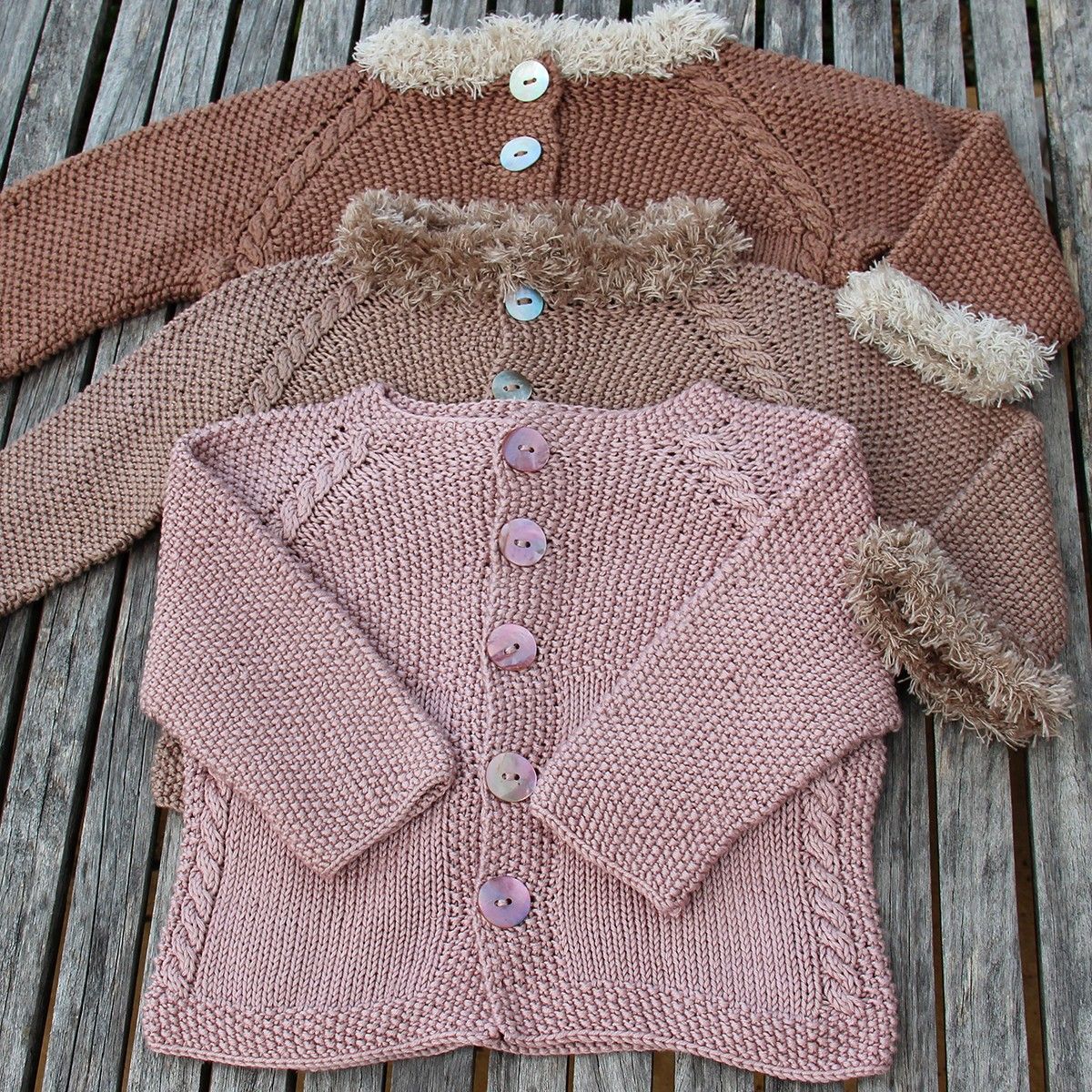 crepuscule Moss Stitch Cardigan 茶　美品　 2 Linen Stitch Cardigan = basically just single crochets and