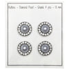 

Pearl Buttons w. Stones - Black - Multiple Sizes - Go Handmade
1