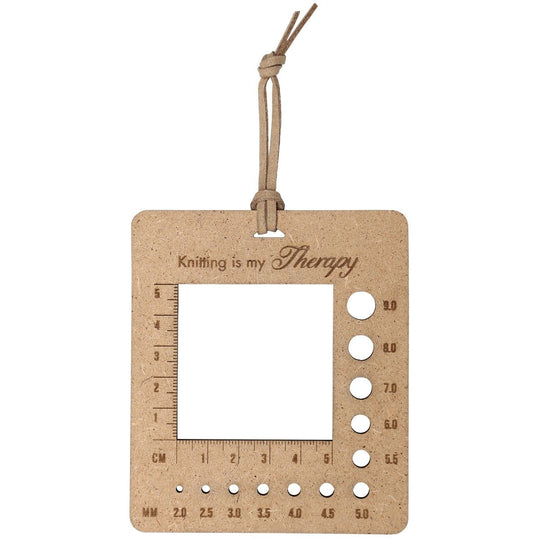 Wooden Knitting Gauge Ruler - Go Handmade