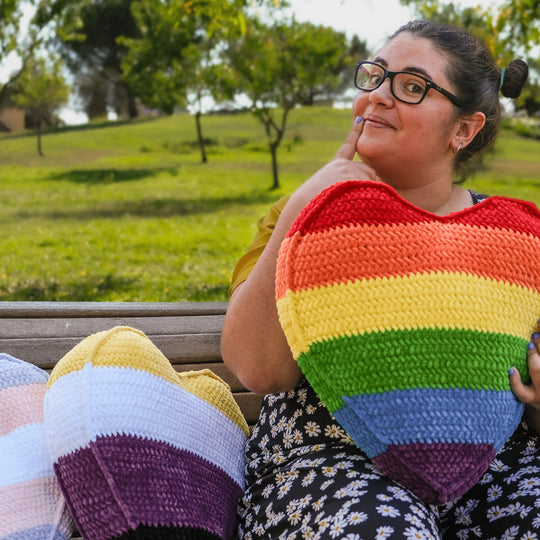 Rainbow Pride - Heart Pillow