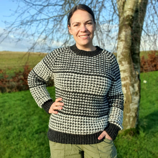 Houndstooth Harmony - Sweater