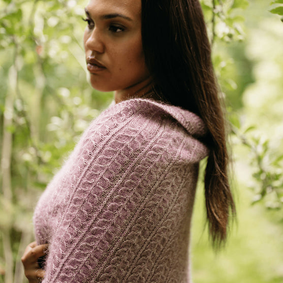 

Muse Shawl - Textured Triangular Wrap
7