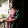 

Hiedra Shawl - Wrap with Leaf Motif
6