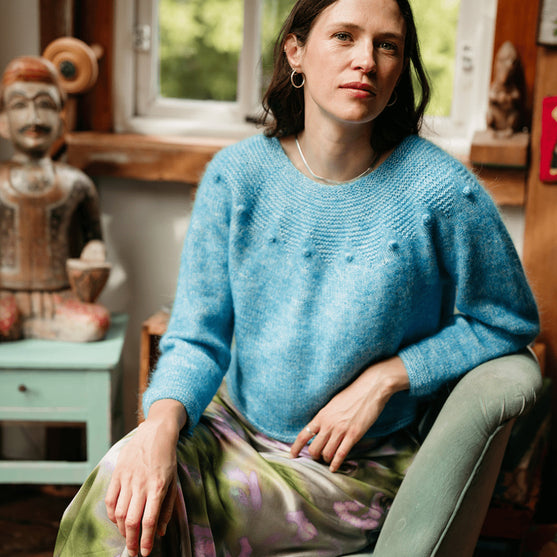 

Adorned Pullover - Garter Yoke Pullover
1