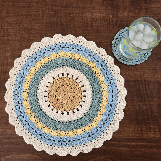

Spring Mandala - Placemat and Coaster Set
1