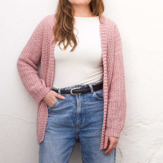Official source image for the Morning Mist Cardigan crochet pattern