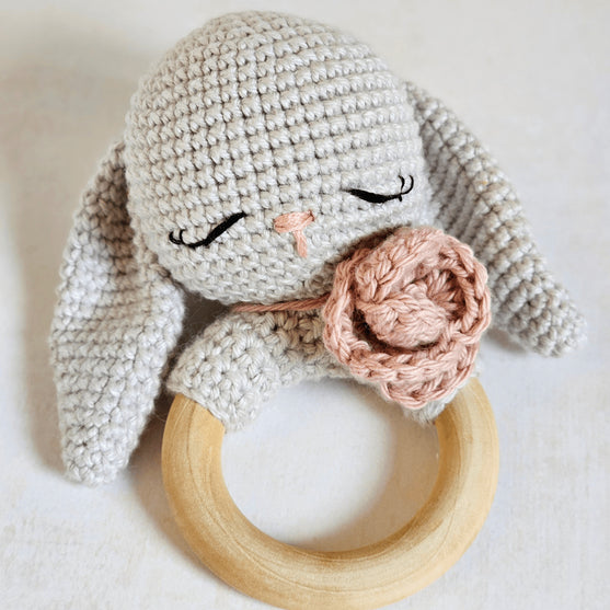 

Retro Bunny Love - Rattle and Lovey
5