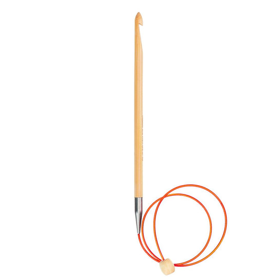Bamboo Tunisian Crochet Hook with Wire - 50 cm (20 in) - Hobbii