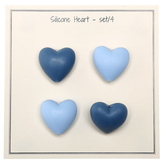 Silicone Pearls in Heart Shape – 4 pcs - Go Handmade