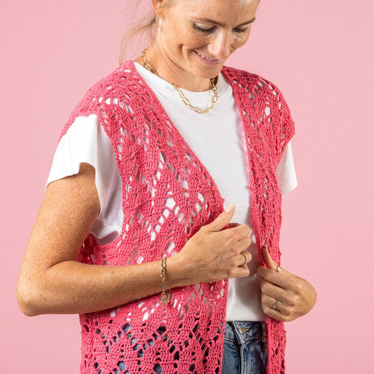Leaf Me On - Vest - Pink Collection
