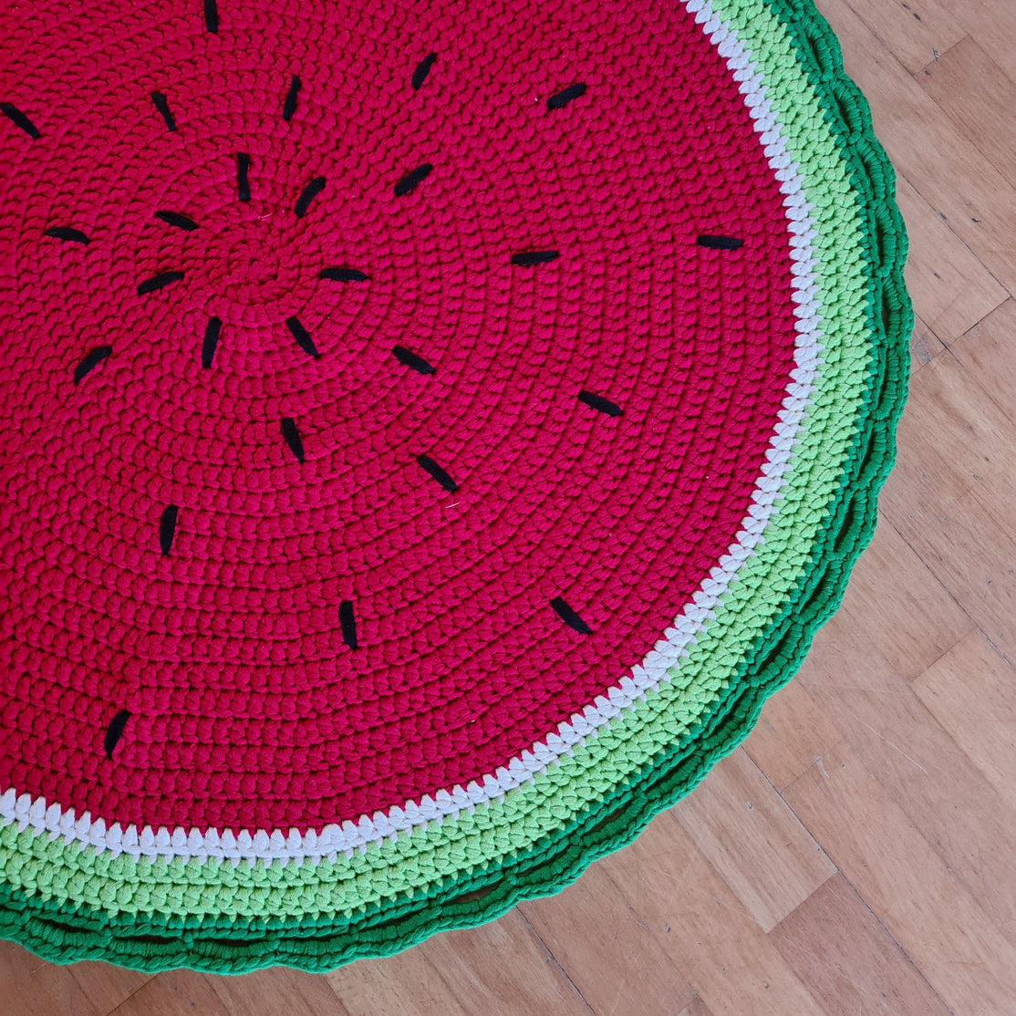 Watermelon Rug crochet pattern by Super Cute Design