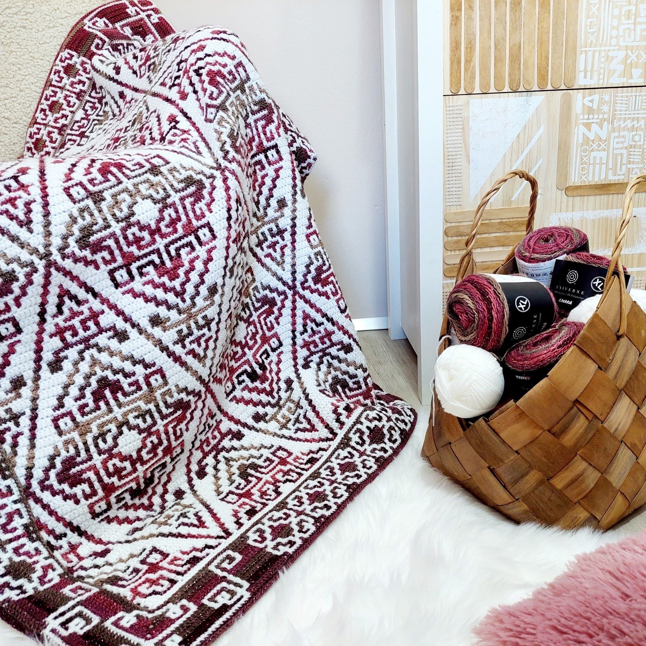 Aztecana - Mosaic Crochet Blanket – Hobbii