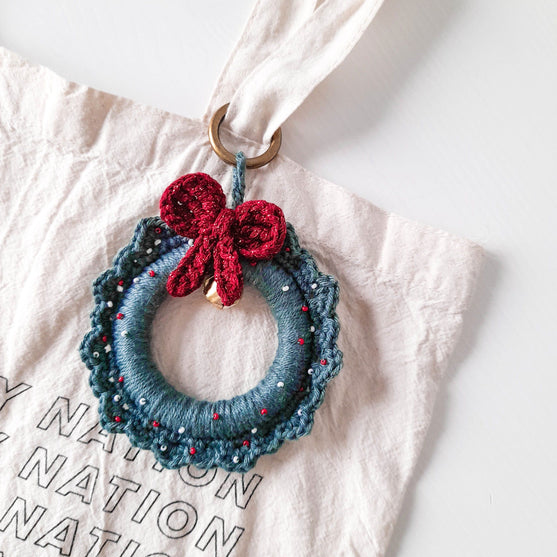 

Christmas Wreath - Bag Charm
3