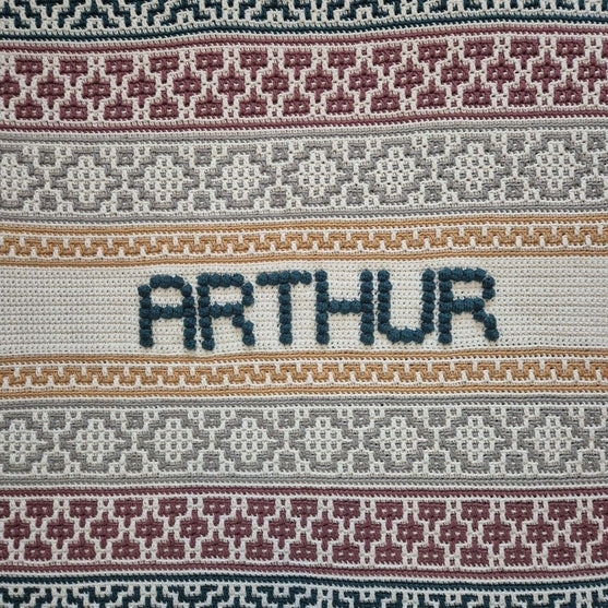 

Lullaby Name Mosaic - Personalized Baby Blanket
5