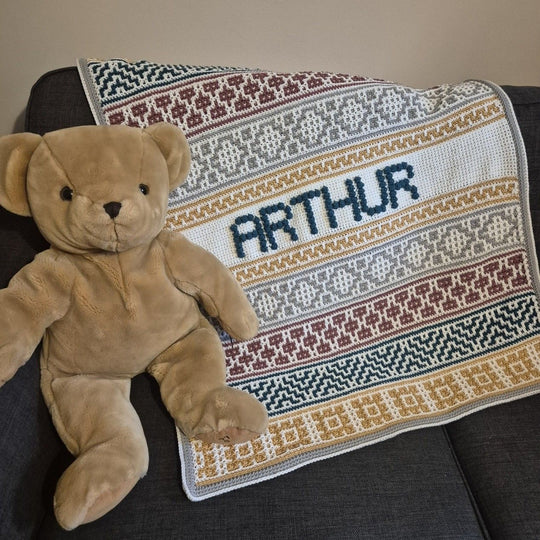 Lullaby Name Mosaic - Personalized Baby Blanket