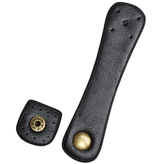 PU leather Strap w/ Snap 4.3” x 0.8” - Go Handmade