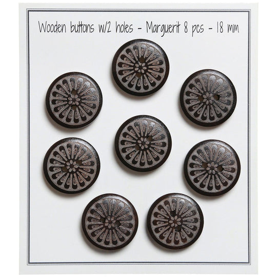 Wooden Marguerit Buttons - Go Handmade