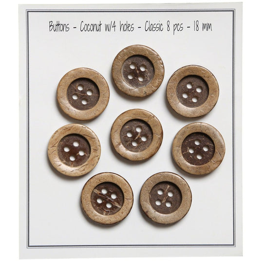 Coconut Buttons - Classic - Go Handmade