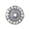 

Pearl Buttons w. Stones - Silver - Multiple Sizes - Go Handmade
3
