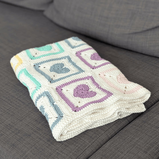 

Rainbow Hearts - Baby Blanket
5