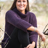 

1665 – Women’s sweater in fisherman’s rib in eggplant Mayflower Easy Care Classic.
2
