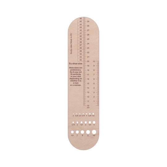 Sock Ruler with Needle Gauge - Villy Jensen