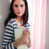 

Arm Warmers with Diamond Motif
1