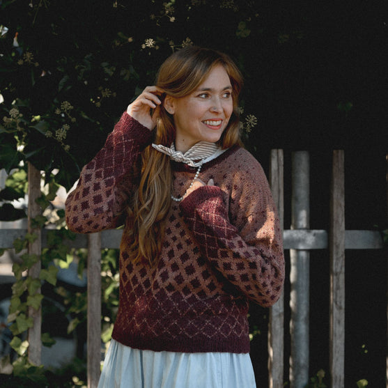 

Maggie Rustic - Sweater with colorwork
1