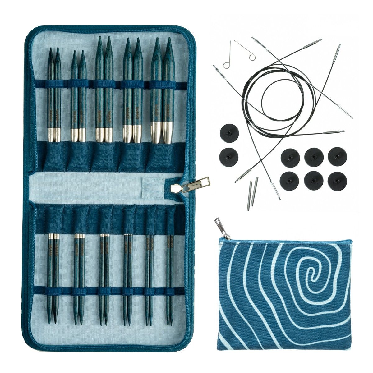 Betula Interchangeable Circular Needle Set Deluxe - Cerulean – Hobbii
