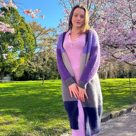 Brede Striber - Long Cardigan