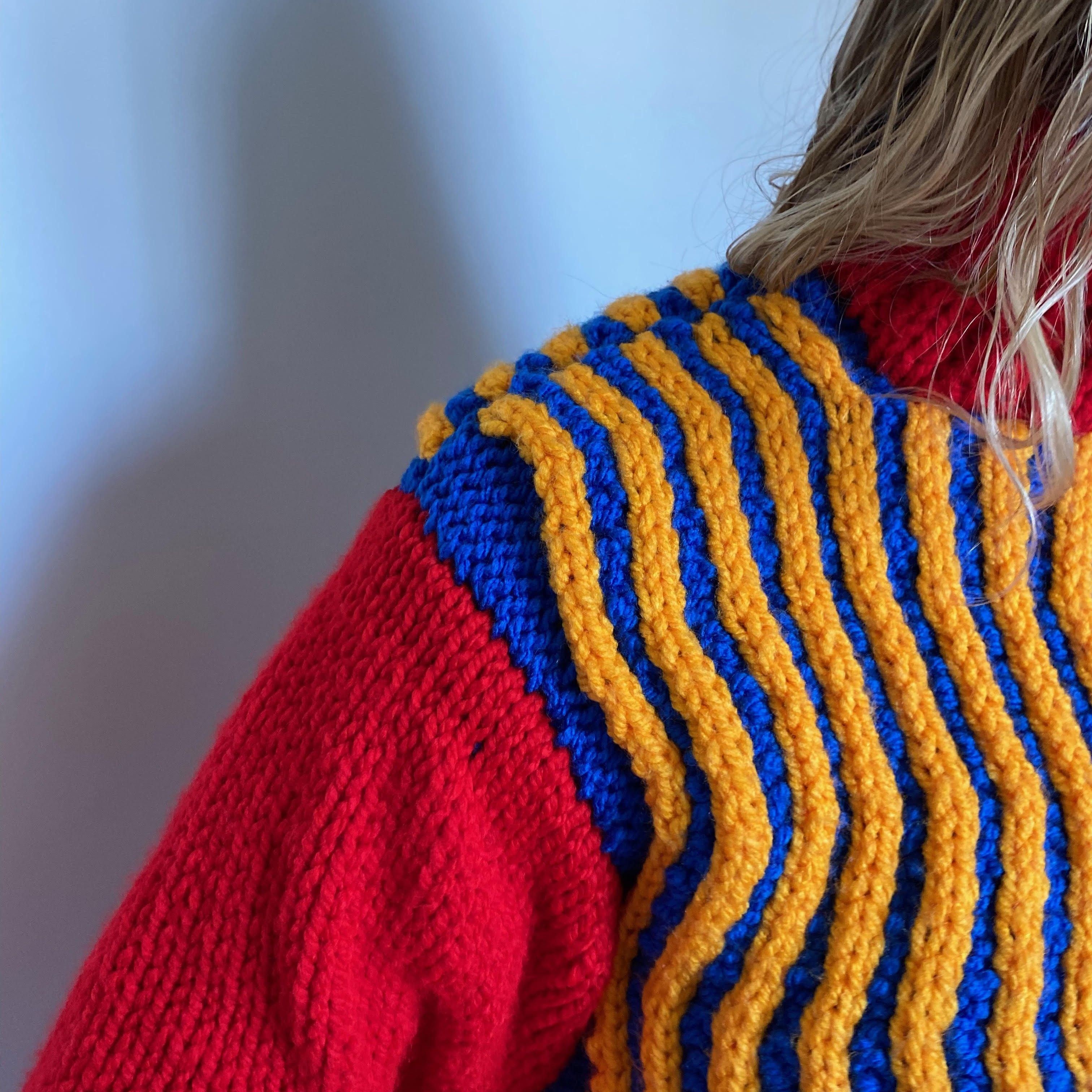 トップス Sugarhill multicolor cable bug knit Big Zig - Cable knit sweater – Hobbii