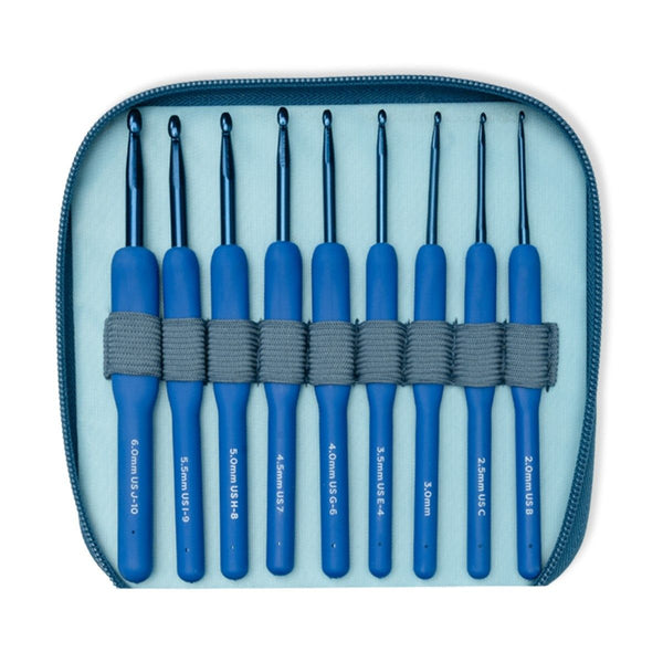 Cosmo Crochet Hook Set - 9 Sizes - Indigo – Hobbii