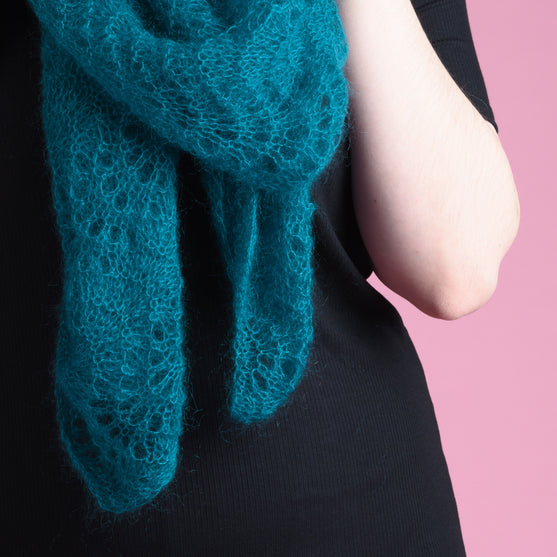 

Peacock shawl in Kid Silk
5