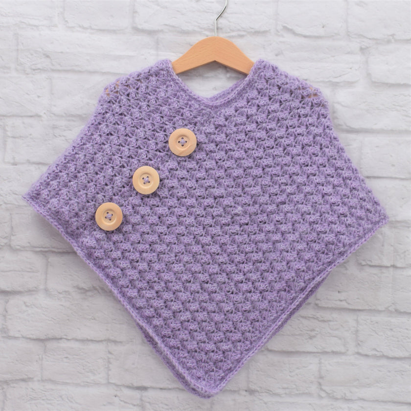 Winter Shells Poncho - Child - Evergreen – Hobbii